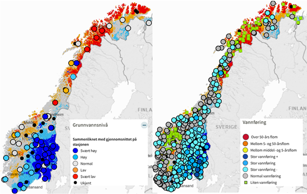 Beregnet og målt grunnvannstand