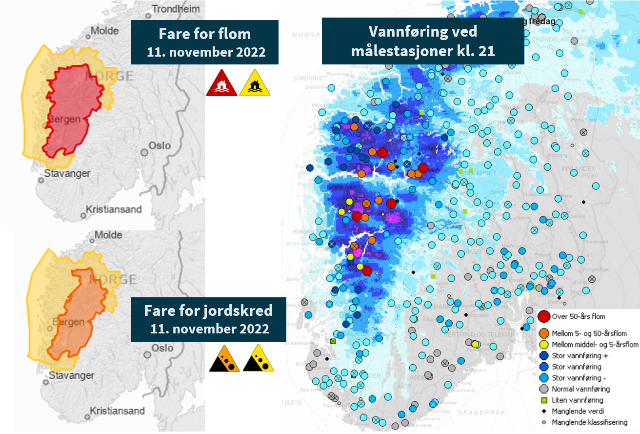 NVE Oppgraderer Til Rødt Farenivå For Flom I Indre Deler Av Vestland ...